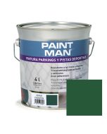 Tinta estacionamentos e pistas desportivas verde paintman 4 l