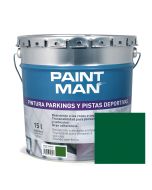 Tinta estacionamentos e pistas desportivas verde paintman 15 l