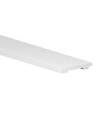 Rodapé poliestireno branco resistente à água passa-cabos 225x8x1,2cm 