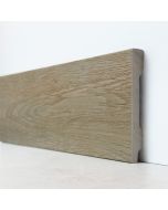 Rodapé poliestireno carvalho resistente à água passa-cabos 225x8cm Harmonia