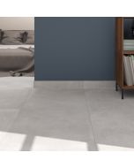Rodapé porcelânico Pantin Cinza 8x60cm 4 unidades