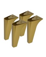 Kit de 4 pés com acabamento dourado