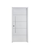 Porta de entrada metálica Insert branca direita 210x91cm