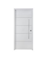 Porta de entrada metálica Insert branca esquerda 210x91cm