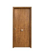 Porta de entrada metálica castanho 210x91cm Stam esquerda