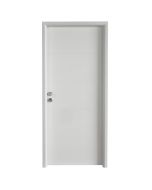 Porta de entrada metálica Line 4r branca esquerda 210x91cm