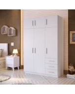Roupeiro 3P 3G Alt Branco 190Cm