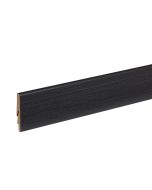 Rodapé madeira preta ranhurado 225x8x1,5cm 