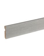 Conjunto 3 rodapés madeira cinzenta passa-cabos 223x9x1,5cm 