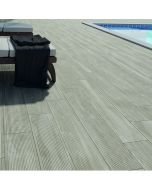 Pavimento porcelânico grande formato madeira cinza-escuro 23x120cm C3 Adobery
