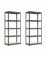 Pack de 2 estantes antracite 180x90x40 500 kg Cooke & Lewis