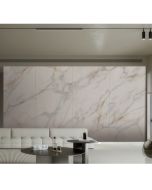 Revestimento de parede decorativo SPC Calacatta Gold brilhante 260x120x0,4cm Supreme SPC