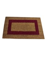 Tapete entrada| 100% fibra de coco| borracha| vermelho| 45x80cm