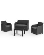 Conjunto de jardim de rattan para 4 pessoas Rosalie