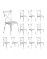 Pacote 12 cadeiras empilháveis para buffet caroline 45x40x87,5cm 7house