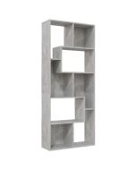 vidaXL estantería madera contrachapada gris hormigón 67x24x161 cm