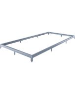 Base em aço galvanizado para estufa de jardim <<basilic>> - 7,03 m² - cinze