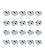 Emuca lote de 20 pés para móveis alumix 7, altura 15mm, plástico, pintado