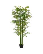Planta artificial ø17x180 cm poliéster, bambu, pp, cimento color verde