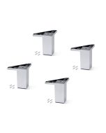 Emuca lote de 4 pés para móveis alumix 1, altura 80mm, plástico, cinza