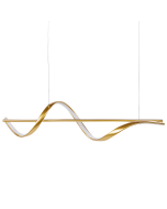Candeeiro LED suspenso khutti metal dourado