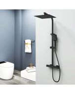 Aica termostato 38℃ da coluna do chuveiro  30x30cm (12") matte black