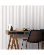 Revestimento de parede em MDF decorativo branco 267x11,8cm