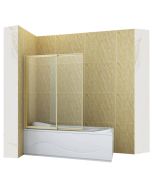 Resguardo de banheira transparente 100x150 cm, dourado