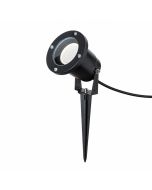 Foco de jardim exterior com espeto ferro preto gu10 ip65 orientável