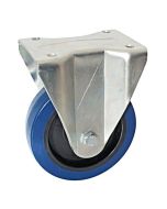 Rodízio fixo com placa retangular avl - roda de borracha azul ø 200 - carga