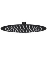 Chuveiro - redondo - preto - 20cm - inox - ultra-fino - anti-calcário