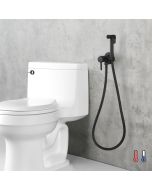 Kibath torneira de wc intimate hygiene 2 águas preta fosca feita de latão