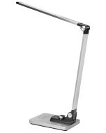 Candeeiro de secretária LED enif com carregador sem fios prateado