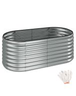 Bancal elevado  flormma, 603l, galvanizado, 160x80x60cm, prata
