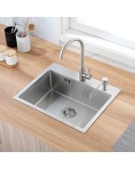 Auralum 1 basin sink 55x45x18,5cm pia de cozinha em aço inoxidável 304 com