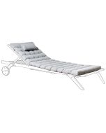 Almofada para espreguiçadeira cesana premium 192 x 56 cm cinzento mesclado