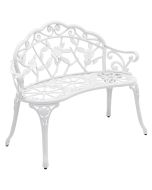 Banco de jardim monfalcone exterior 2 lugares ferro 99x54x78cm branco