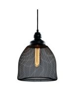 Candeeiro suspenso de teto 1 x gaiola e27 5 preto