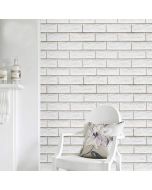 Arquiservi - Revestimento de parede em PVC, Tijolo branco (2,65 m²)