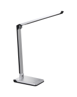 Candeeiro de secretária LED pictor com regulador de intensidade prateado