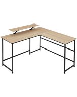 Escritorio superficie para monitor 140 x 130 x 76,5 cm madeira clara