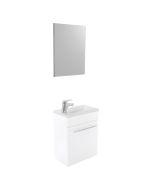 Ondee - lavatório nino - com espelho - 44cm - branco - lacado