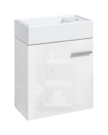 Móvel com lavatório 40x23x50 cm mdf e cerâmica color blanco Homcom
