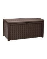 Keter borneo baú exterior para jardim 130x70x63 cm e 416l - marrom