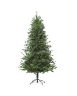 Árvore de natal galhos de pe e PVC, base e suporte de metal color verde