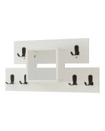 Bengaleiro de parede vänd prateleira 6 ganchos duplos 32x60x14 cm branco