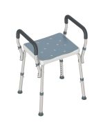 Banco de duche 52x45x57-69 cm alumínio, hdpe e eva bicolor Homcom