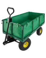 Carrinho de transporte com paneles laterales dobráveis e 550 kg verde