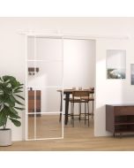 Porta deslizante em vidro esg e alumínio 76x205 cm branco ptxt5193
