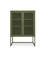 Armário alto metal kai alt.120 cm 2 portas com painéis de malha verde-oliva